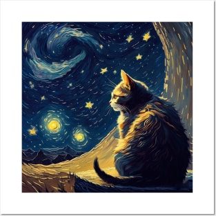 Cat Van Gogh Posters and Art